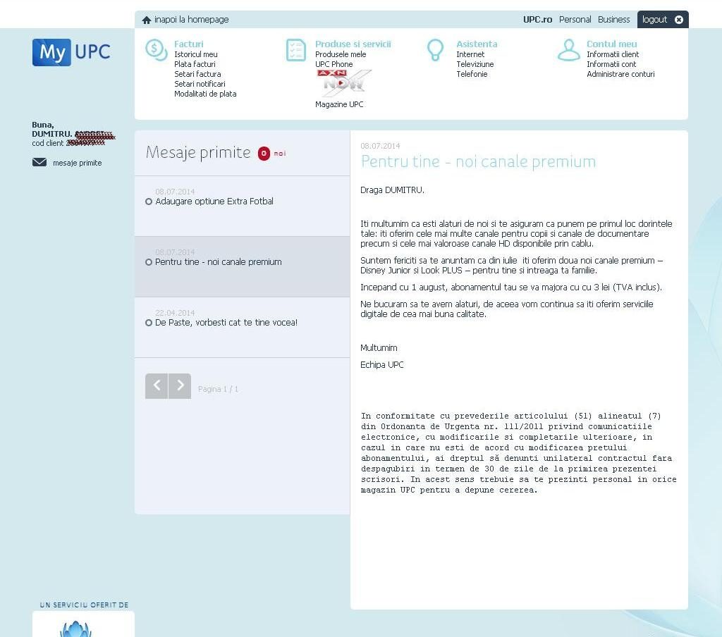 Abonament 2 Noi canale premium