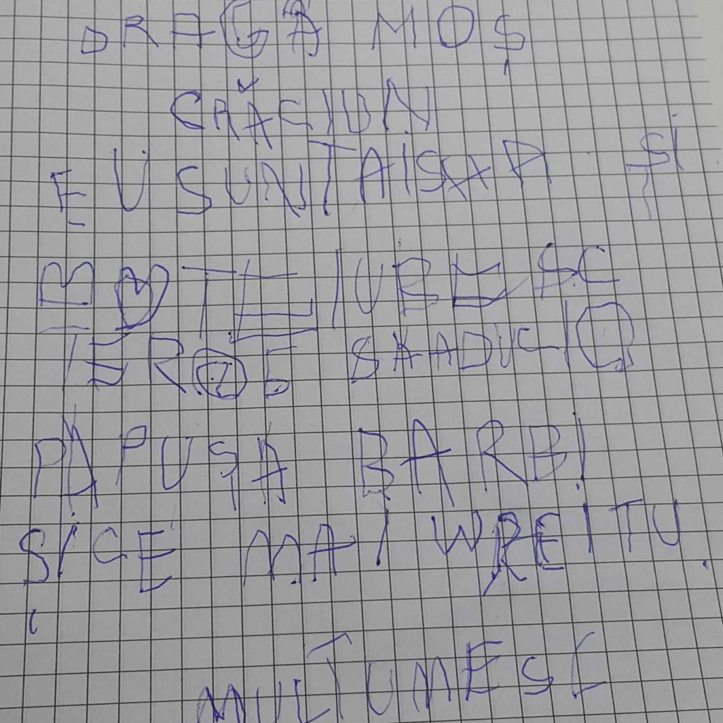 scrisoare pentru mos craciun