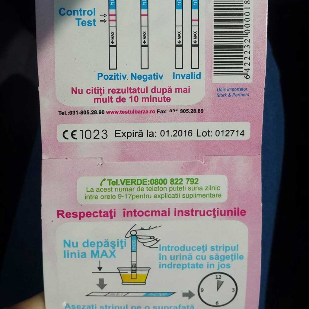 teste de sarcina expirate