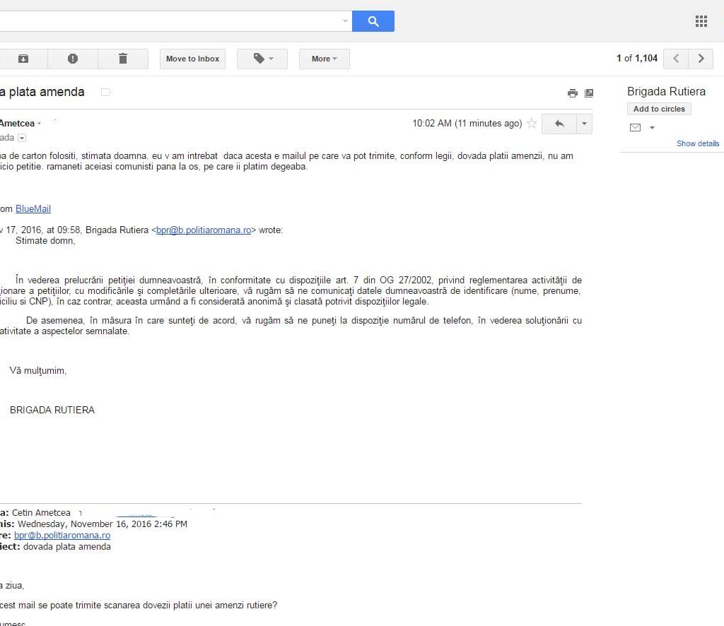 politia romana in actiune