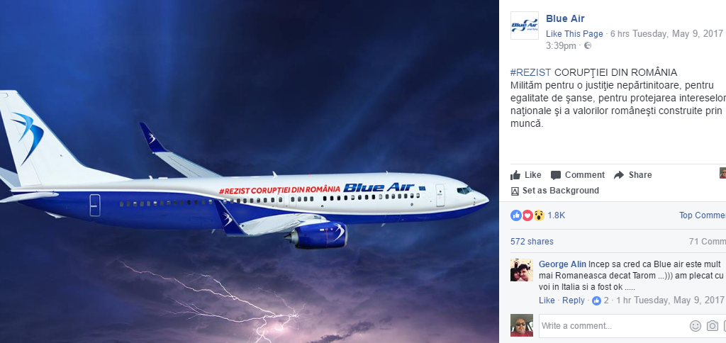 blue air lupta impotriva coruptiei