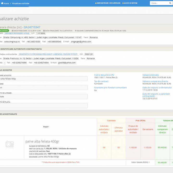 screencapture sicap prod e licitatie ro pub direct acquisition view 105172167 2020 02 17 19 48 01