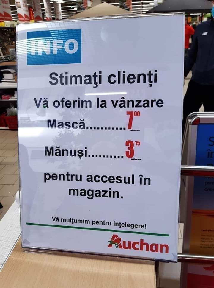 every day Adult Zoo Auchan demonstrează de ce prețul măștilor și mănușilor trebuie plafonat