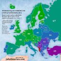 IQ-ul mediu în Europa